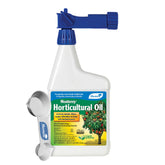 Monterey Horticultural Oil bottle ready to spray for OMRI-listed pest control in gardens.