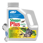 Monterey Sluggo Plus bundle with measuring spoon for easy garden pest control.