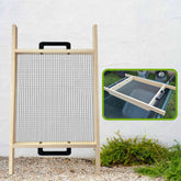 Montex Soil Sifter Large on a sturdy wooden frame for efficient soil screening.
