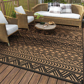 MontVoo outdoor rug 8x10 with reversible design enhances patio decor.
