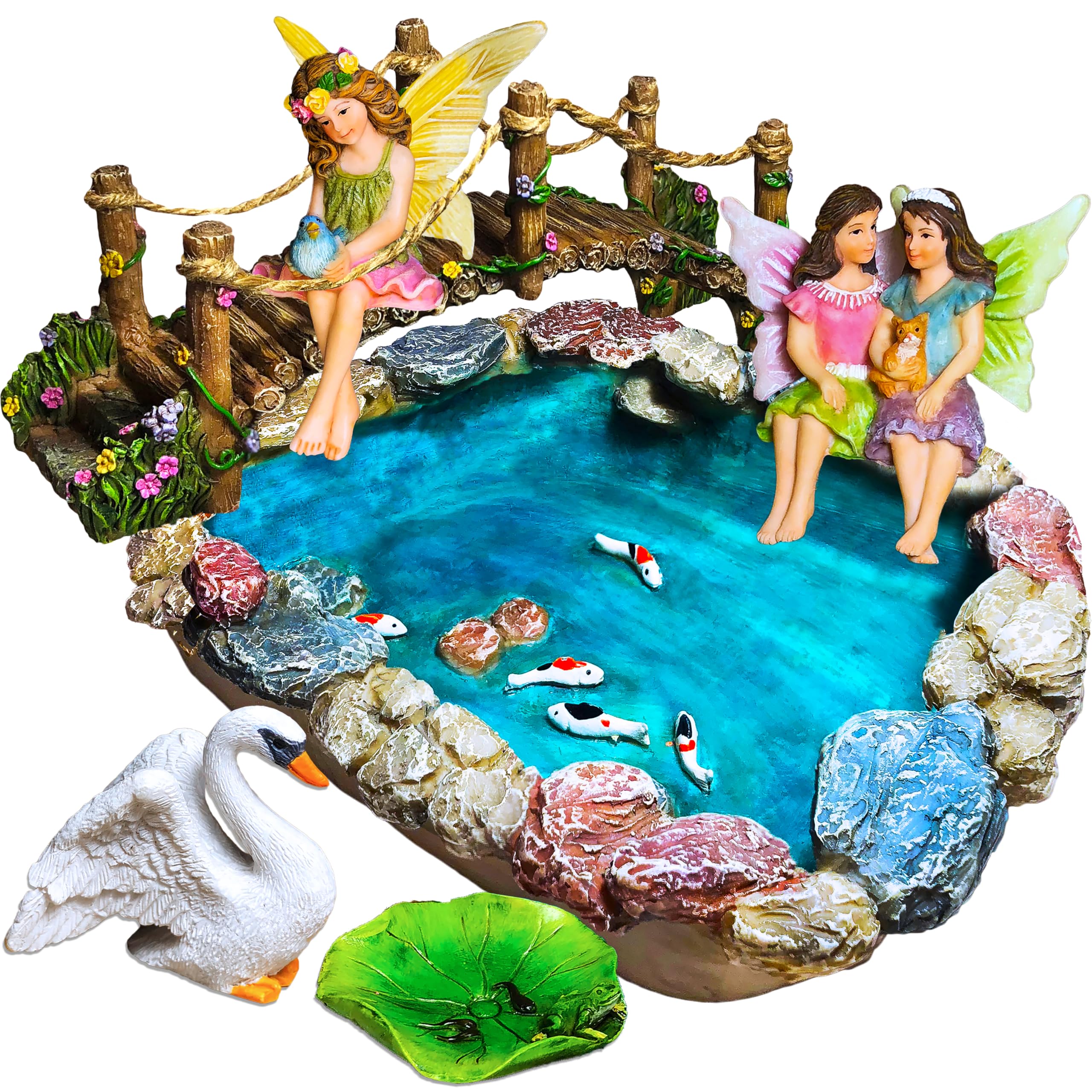 Mood Lab Fairy Garden Pond koi feature for outdoor display and storytelling