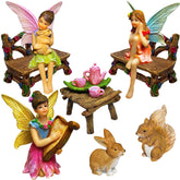 Mood Lab 12-piece Fairy Garden starter kit for indoor or outdoor display