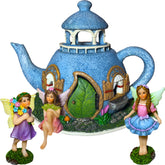 Mood Lab Fairy Garden teapot house, 7.1-inch tall, indoor or outdoor display