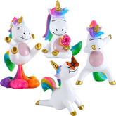 Mood Lab miniature unicorn figurines set of four for fairy garden decor