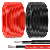 MOOKEERF solar wire 10AWG black 200ft for PV systems with low loss