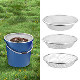 Moonateen 3Pcs soil sifter top view shows sturdy three-mesh system for quick sorting.