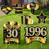 MOORAY 30th birthday yard sign with 'Happy 30th' headline for outdoor celebrations