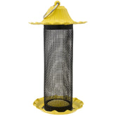 More Birds Stokes Select 38194 bird feeder yellow top view showing durable outdoor design