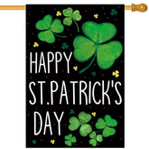 Morigins Happy St Patrick's Day flag double-sided shamrocks for bright porch charm.