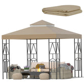 Morikoro canopy replacement top 119x119 with double-tier roof for airflow and UV protection