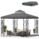 Morikoro replacement top for 119x119 inch gazebo, grey, weather resistant.