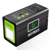 Mormluck portable power station 127W with LCD display showing status for easy monitoring