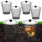 MorningRo 4-pack inground worm composters with lids for efficient kitchen waste recycling.
