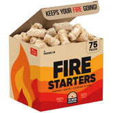 Moscow-Mix Fire Starter 75-pack ready for quick ignition for fireplaces and grills