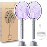 Mosiller electric fly swatter racket with 4000V grid for rapid bug elimination.