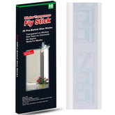 Mosqueda window fly trap pack on glass showing easy indoor setup.