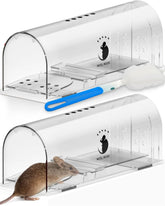 Motel Mouse humane trap front view showing ample space for live capture.