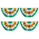 Motiloo Irish pleated fan flag pack front view for outdoor decor