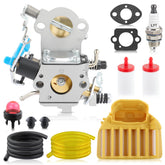 MOTOALL WTA-29 carburetor front view for Husqvarna compatibility and easy maintenance.