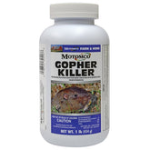 Motomco 32553 Gopher Killer bait pack ready for outdoor placement and tunnel baiting