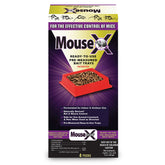 MouseX EcoClear 3 oz bait tray in a four-pack for indoor and outdoor use