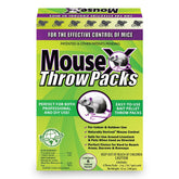 MouseX Throw Packs packaging highlights compact, eco-friendly design for rodent control.