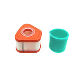 MOWFILL air filter front view, precise fit for Briggs & Stratton engines.