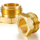 Moxweyeni G1/2 female to GHT 3/4 male brass adapter—durable garden connections.