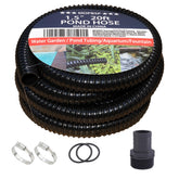 MPOBSP corrugated pond tubing with flexible design for tight bends in water features.