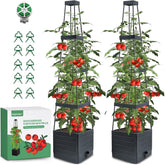 MQFORU 2P raised garden bed with trellis for easy vertical gardening.