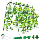MQHUAYU cucumber trellis U-shape arch in green supports climbing plants
