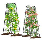 MQHUAYU heavy-duty cucumber trellis assembled provides sturdy support for climbing plants