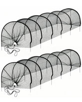 MQJIAZHI 2-pack garden tunnel cover ready for quick setup protects vegetables.