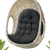MQK thick egg chair cushion front view enhances outdoor comfort and support