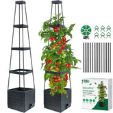 MQUPIN tomato planter box with self-watering reservoir supports healthy roots and convenient watering.