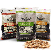 Mr. Bar-B-Q Applewood wood chips bag for pork and poultry smoke.