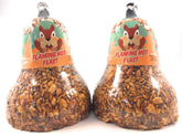 Mr. Bird Flaming Hot Feast Bell 2-pack hanging setup attracts a variety of wild birds.