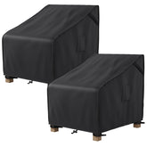 MR. COVER rocking chair cover shields from rain and dust.