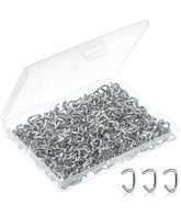 Mr. Pen galvanized hog rings close-up showing sturdy 3/8-inch rings for multiple projects.