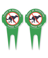 Mr. Pen no dog poop sign for yard with two-pack, durable aluminum