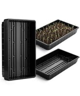 Mr. Pen plastic growing trays 10-pack stacked, ready for seed starting.