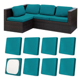 MRGSDL peacock blue patio cushion cover, durable stretch fabric fits 20-27 inch cushions.