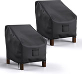 Mrrihand patio chair cover in waterproof fabric protecting furniture from rain and sun.