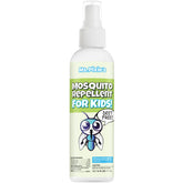 Ms. Pixie's Mosquito Repellent bottle shielding kids during outdoor play.