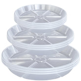 MSKIAUO 6-inch clear plant saucer with elevated base for improved drainage.