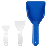 MSTEKI fridge ice shovel large scraper removes ice quickly for easy freezer cleanup.