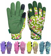 MSUPSAV gardening gloves with back-stretchable fabric for flexible, breathable gardening.