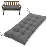 MTMR water-repellent tufted outdoor bench cushion for durable patio seating.