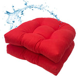 MTMR waterproof outdoor chair cushions set 2 in red for patio seating