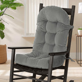 Mudilun Adirondack backrest cushion with tufted design for relaxed outdoor lounging.